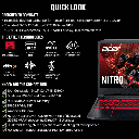 Domina el juego: con el procesador Intel Core i5-10300H de 10ª generación, tu Nitro 5 está lleno de una potencia increíble para todos tus juegos RTX, está encendido: la última NVIDIA GeForce RTX 3050 (4 GB dedicado GDDR6 VRAM) está impulsada por una arquitectura galardonada con nuevos núcleos de rastreo de rayos, núcleos Tensor y multiprocesadores de transmisión que soportan DirectX 12 Ultimate para el máximo rendimiento de juego Intensidad visual: Explora mundos de juegos con detalles Full HD en la pantalla panorámica IPS de 15.6 pulgadas con retroiluminación LED con resolución de 1920 x 1080, frecuencia de actualización de 144 Hz y 80% pantalla a cuerpo, relación de aspecto 16:9 Especificaciones internas: memoria DDR4 de 8 GB de 2933 MHz (2 ranuras DDR4 en total, máximo 32 GB); SSD NVMe de 256 GB (2 ranuras PCIe M.2, 1 bahía de disco duro de 2.5 pulgadas disponible) Prioriza tu juego: Killer Ethernet E2600 e Intel Wi-Fi 6 AX201 te da una ventaja en línea tomando el control de tu red y priorizando tu juego Mantente fresco bajo presión: cuando el uso intensivo requiere un impulso adicional, la tecnología Acer CoolBoost aumenta la velocidad del ventilador en un 10% y la CPU, refrigeración de GPU en un 9% en comparación con el modo automático, aumentando el rendimiento térmico en un 25% para una mejor comodidad de juego Toma el control de tu computadora portátil para juegos: la interfaz de usuario NitroSense se puede llamar con el botón dedicado del teclado para que puedas visualizar instantáneamente la temperatura del componente de tu PC, la velocidad del ventilador, el rendimiento de carga, el plan de energía y mucho más Con Alexa Show Mode, puedes utilizar tu PC como una experiencia interactiva de pantalla completa que cuenta con imágenes ricas y te permite hablar con Alexa desde el otro lado de la habitación. Puertos para todos tus accesorios: USB 3.2 Gen 2 Type-C, 2 USB 3.2 Gen 1, USB 3.2 Gen 2 (carga de apagado), HDMI 2.0 con soporte HDCP, auriculares, altavoz, conector de salida, Ethernet (RJ-45), entrada CC para adaptador de CA El ajuste correcto: 14.3 pulgadas de ancho x 10.0 pulgadas de profundidad x 0.95 pulgadas de alto; 5 libras; garantía limitada de viajeros internacionales de un año (ITW); hasta 11 horas de duración de la batería