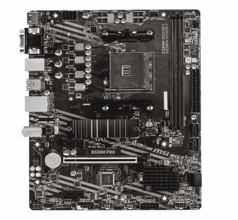 Circuito integrado de tarjeta madre: AMD B550 Socket de procesador: Socket AM4 Circuito integrado: AMD B550 Memoria interna, máxima: 64 GB Tipo de memoria: DDR4-SDRAM