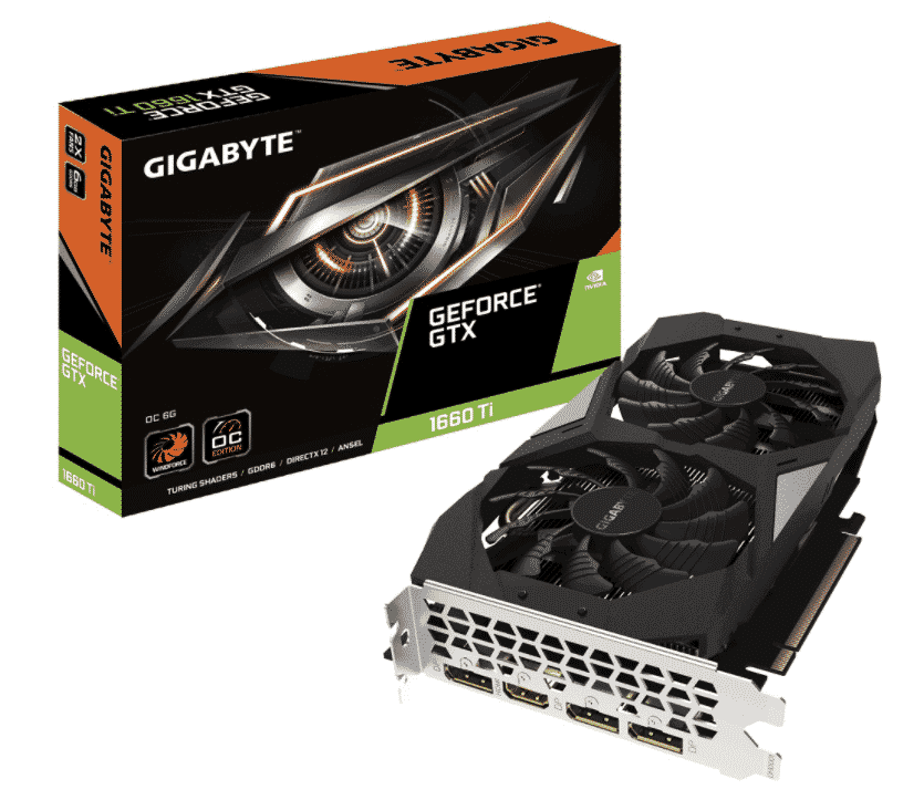 Tarjeta de Video Nvidia Geforce Gigabyte GTX 1660 ti OC 6Gb Gddr6 GV-N166TOC-6GD