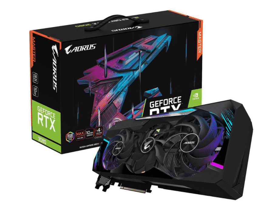 Tarjeta de Video Nvidia Geforce Aorus RTX 3080 Master Gaming 10gb Gddr6 GV-N3080AORUS M-10GD rev2.0