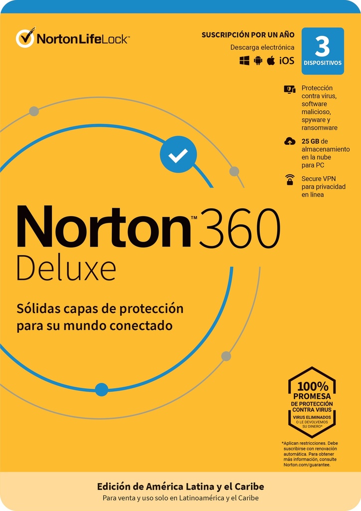 Norton 360 Deluxe Total Security 3L 1A -