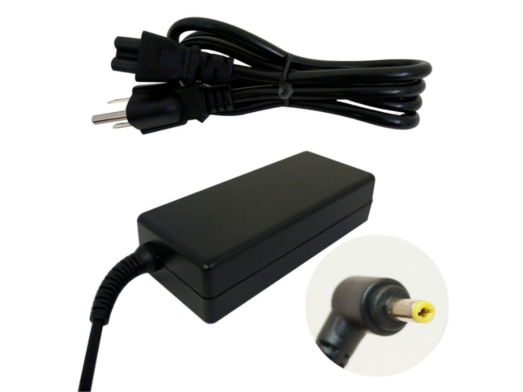 Cargador de laptop GENERICO AC-LENOVO65W - Negro, Adaptador de corriente, 20 V