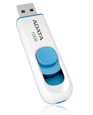Memoria                                                                                                                                                                                                                   Usb Adata C008 - Color Blanco, 32 Gb, Usb 2.0