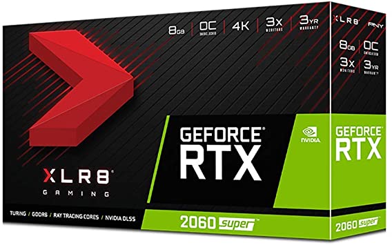 TARJETA DE VIDEO PNY GEFORCE NVIDIA RTX 2060 SUPER 8GB GDDR6 XLR8 OC EDITION DUAL FAN