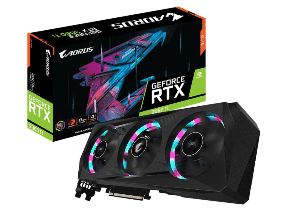 Tarjeta de Video GIGABYTE AORUS GeForce RTX 3060 Ti 8GB GDDR6 PCI Express 4.0 ATX Video Card GV-N306TAORUS E-8GD (rev. 2.0)