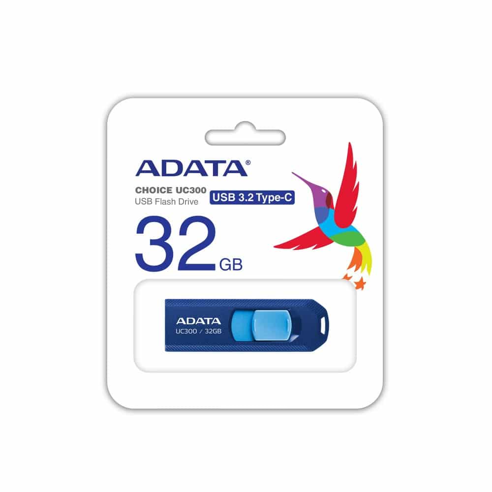 Memoria                                                                                                                 Flash Adata Uc300 32gb Usb-c 3.2 Azul (acho-uc300-32g-rnb/bu)