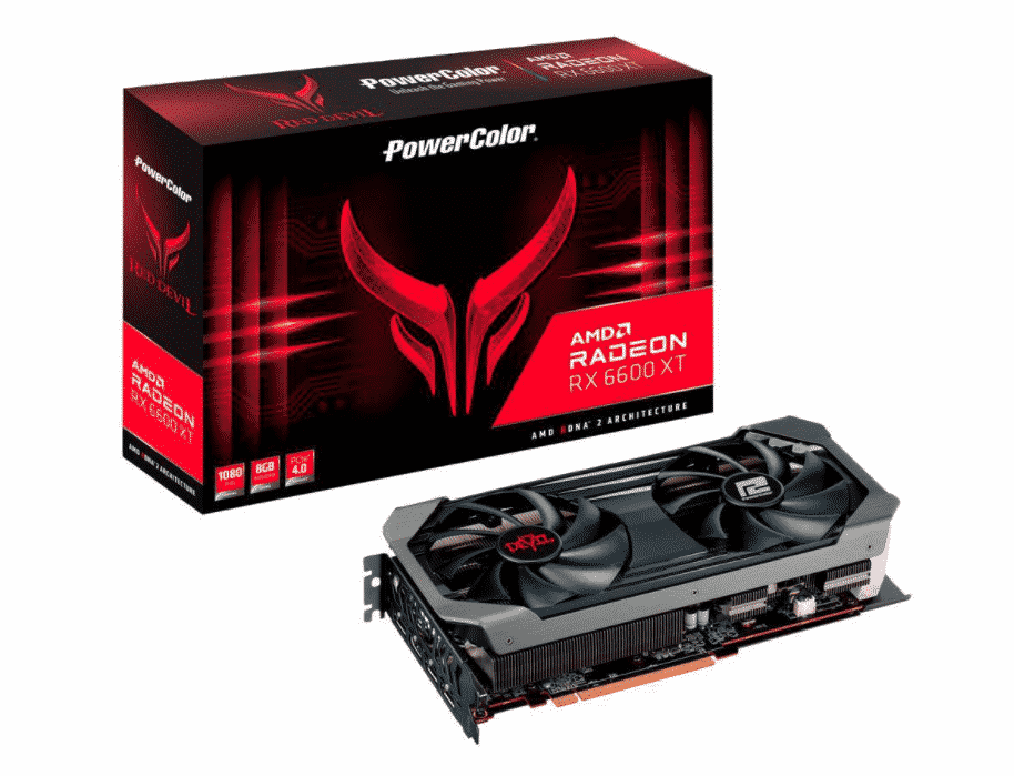 Tarjeta de Video  PowerColor RED DEVIL Radeon RX 6600 XT 8GB GDDR6 PCI Express 4.0 ATX Video Card 6600XT 8GBD6-3DHE/OC