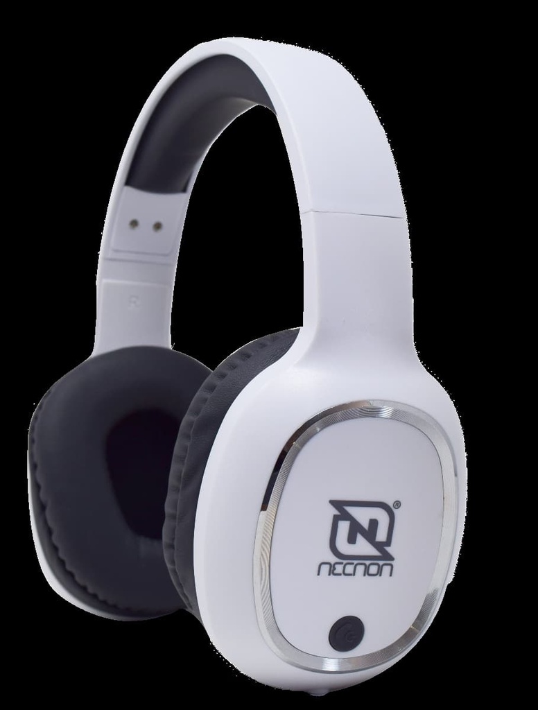 AUDIFONOS NECNON OVER-EAR BT NBH-04 PROMANOS LIBRES BLANCO/PLATA