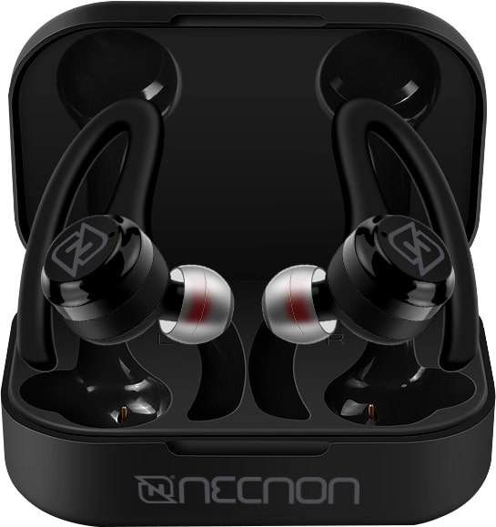 AUDIFONOS NECNON BLUETOOTH INDICADOR LED NEGRO NTWS-SPORT (NBABNS01AS)