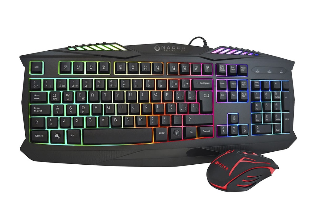 Kit                                                                                                                                                                                                                         De Teclado Y Mouse Gaming Naceb Technology Na-617 - Usb, Negro