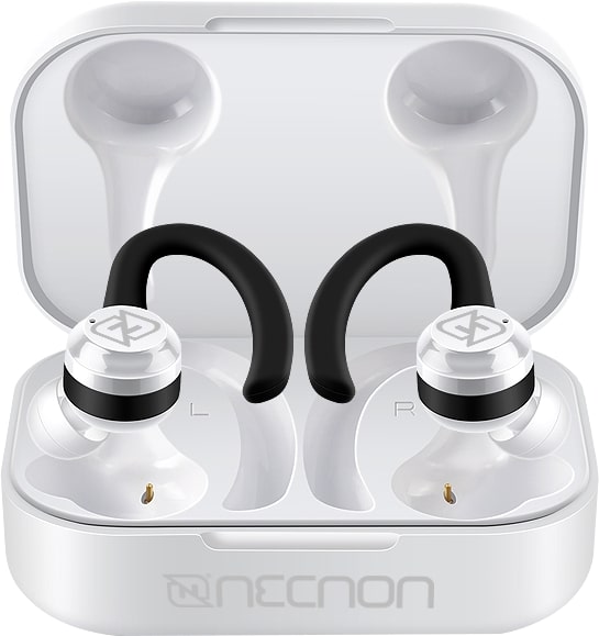 Audifonos  Necnon In-ear Bluetooth Indicador Led Blanco Ntws-sport (nbabns12as)