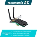 Tarjeta                                                                                                                                                                                  De Red Pci-express Wifi De Doble Banda Tp-link Archer T4e Mimo Y Beamforming -