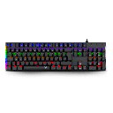 Teclado         Mecánico T-dagger Naxos Negro Con Interruptores Blue Switch Y Luz Rainbow T-tgk310-bl-sp