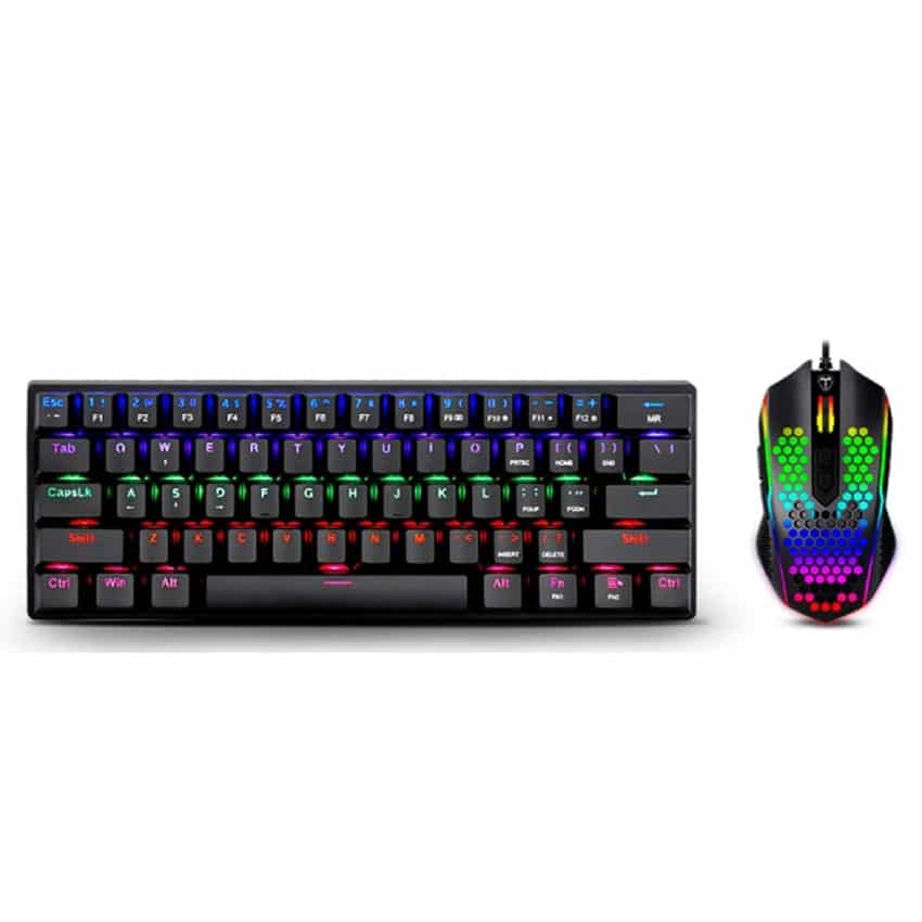 Kit  T-dagger Main Force Black &#8211; Teclado 60% Y Mouse Con Iluminación Led