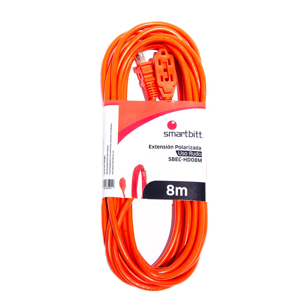 Ext.                                                                                                                                                                                                                                                                                                                                                                                                                                                                                                                                                                                                                                                                                                                                                                                                         Smartbitt Uso Rudo 8mts 3 Cont. Pot.max. 13a (sbec-hd08m)