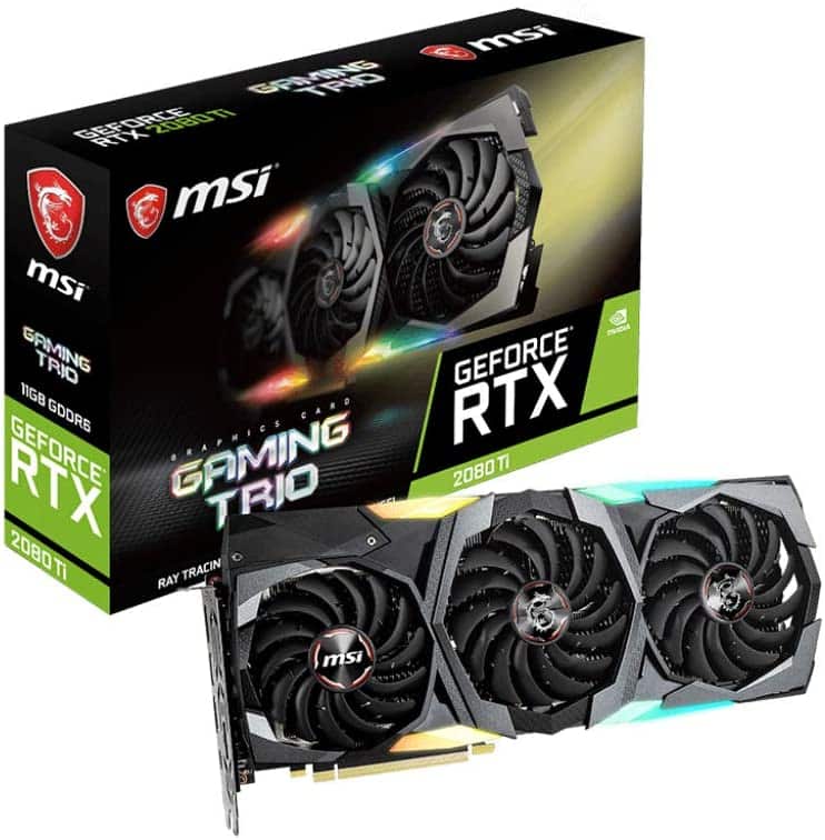 TARJETA DE VIDEO MSI NVIDIA GEFORCE RTX 2080 TI GAMING X TRIO 11GB GDDR6