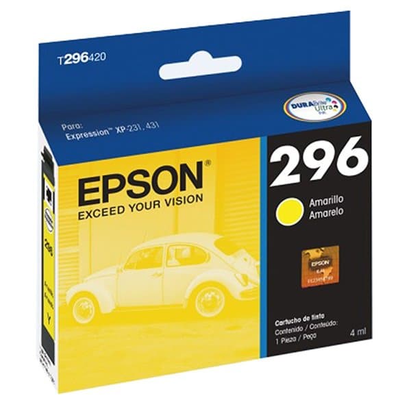 Cartucho                                                                                                                                                                                                                         Epson T296 Amarillo Xp-431/xp-231 4ml (t296420-al)