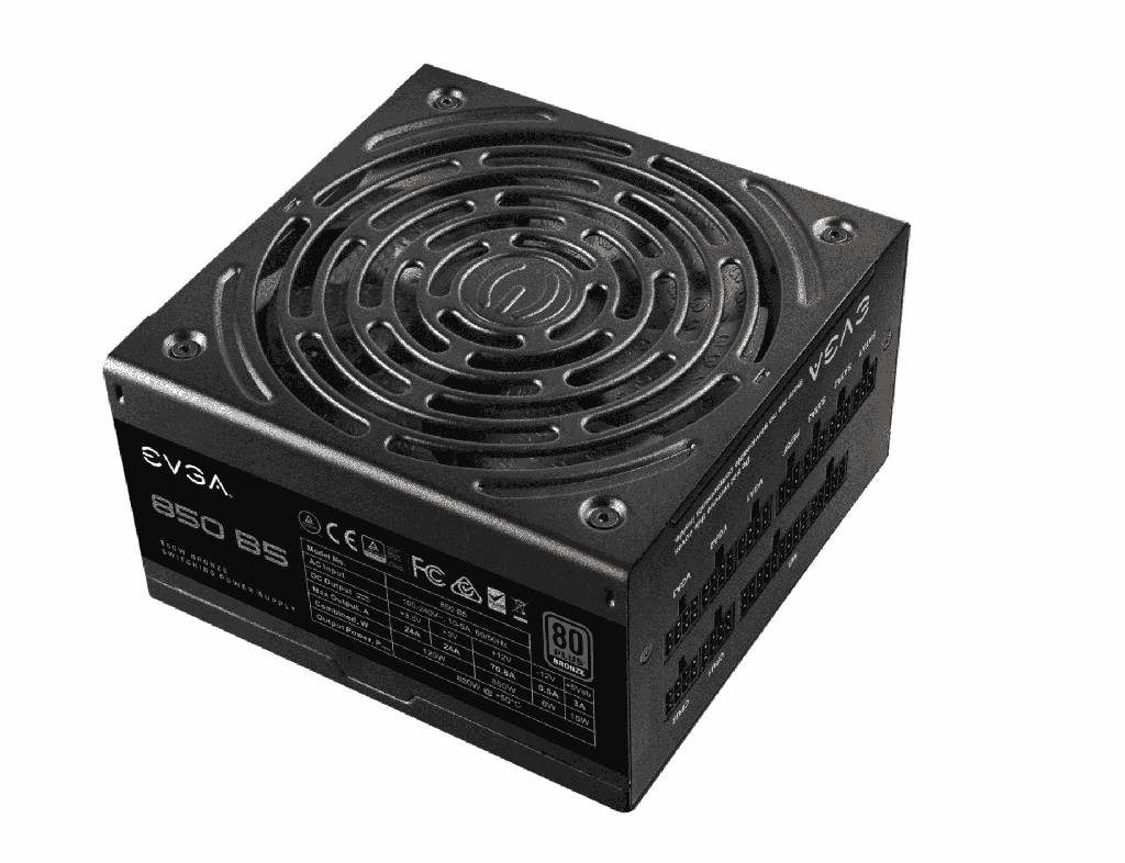 Fuente de Poder EVGA 850 B5 80 PLUS Bronze, 24-pines ATX, 135mm, 850W