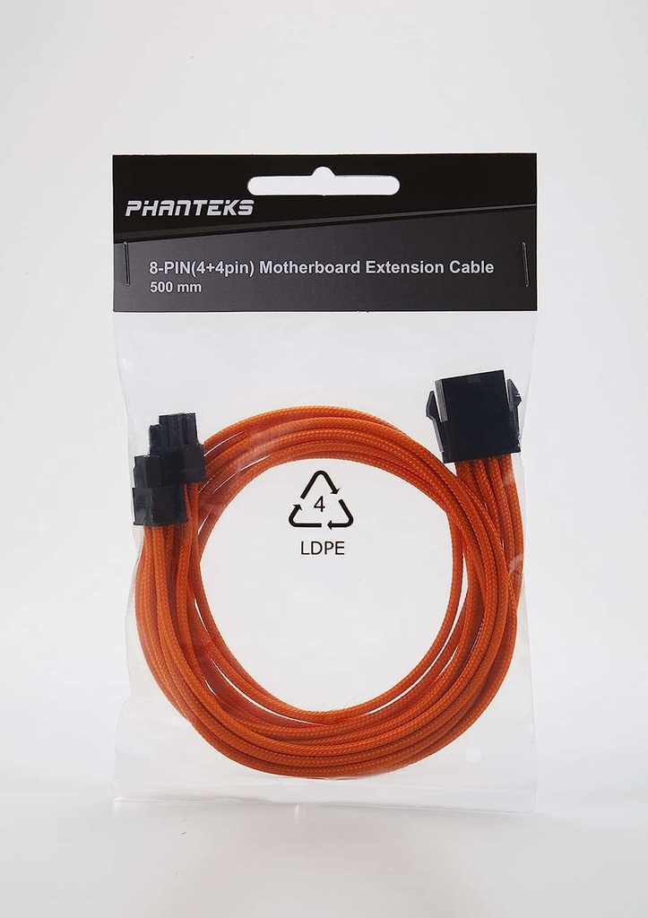 8-pin (6+2pin) Motherboard Extension Cable 500mm Sku: Ph-cb8v-or