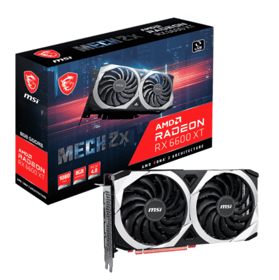 TARJETA DE VIDEO MSI RADEON RX 6600 XT MECH 2X 8G OC GDDR6 8GB DP HDMI