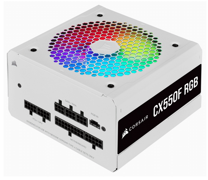 Fuente de Poder Corsair CX550F RGB 80 PLUS Bronze 550W CP-9020225-NA