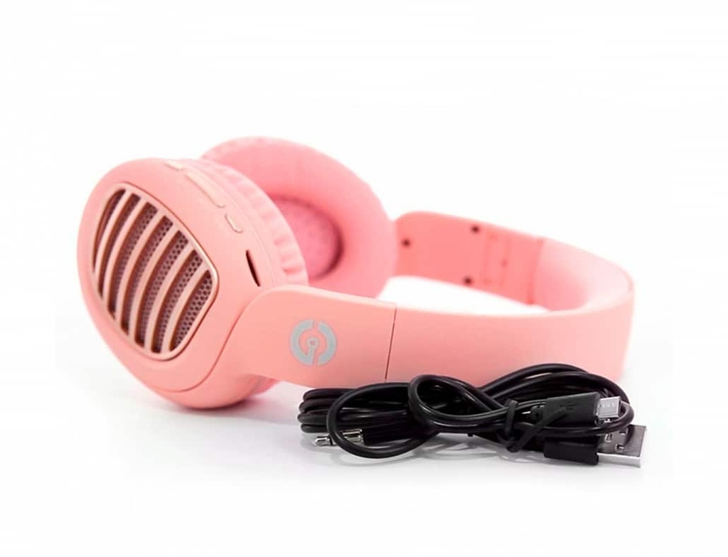 DIADEMA GETTTECH GDJ-33201P JOY BT/TF/FM/AUX 250MAH REV GOMA ROSA