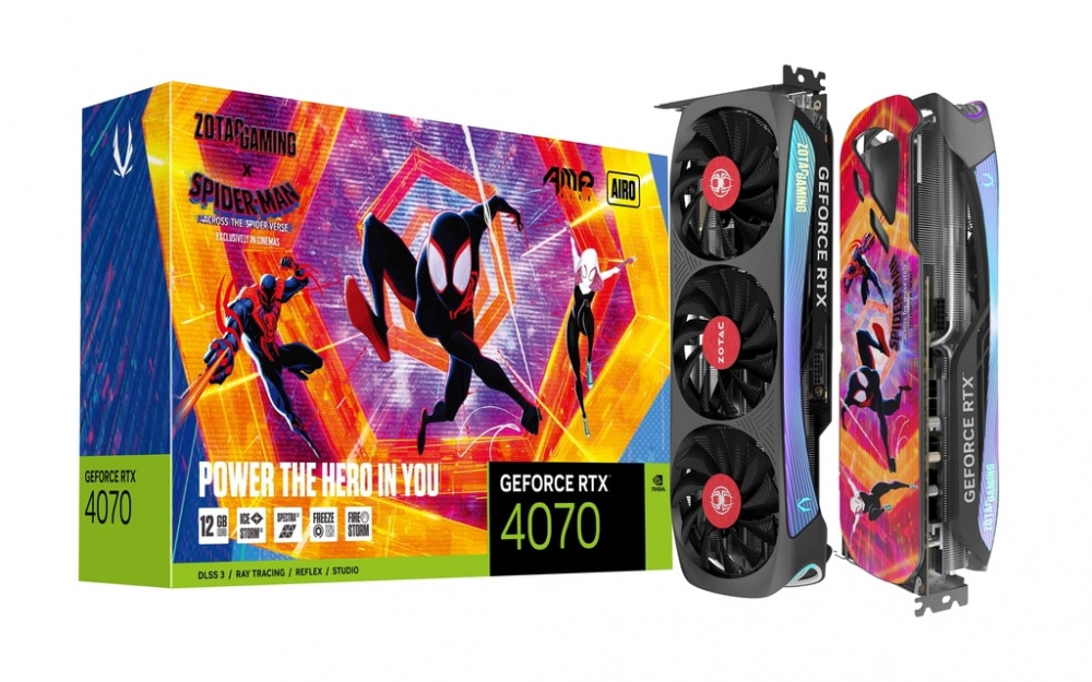 Zotac                                                                                                                                                                                                                                                                                                                                                                                                                                                                                   Gaming Geforce Rtx 4070 Amp Airo Spiderman 12gb Gddr6x, 192bit,