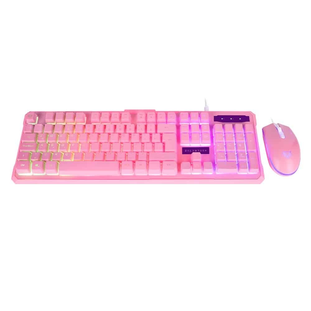 Kit                                                                                                                                                                                                            Teclado Y Mouse Balam Rush Br-932769 - Usb, Rosa, 3600 Dpi