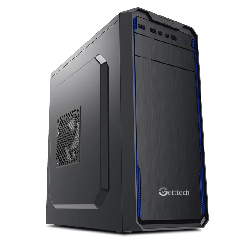 Gabinete                                                                                                                                                                                                                  Getttech Gg-1803 Atx Fuente 500w 1 Vent - 2usb2.0, 1usb3.0, Negro