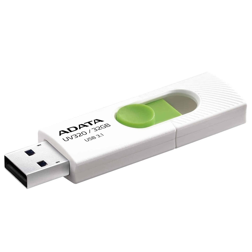 Memoria                                                                                                                                                                                                      Usb Adata Auv320-32g-rwhgn - Blanco/verde, 32 Gb, Usb 3.2