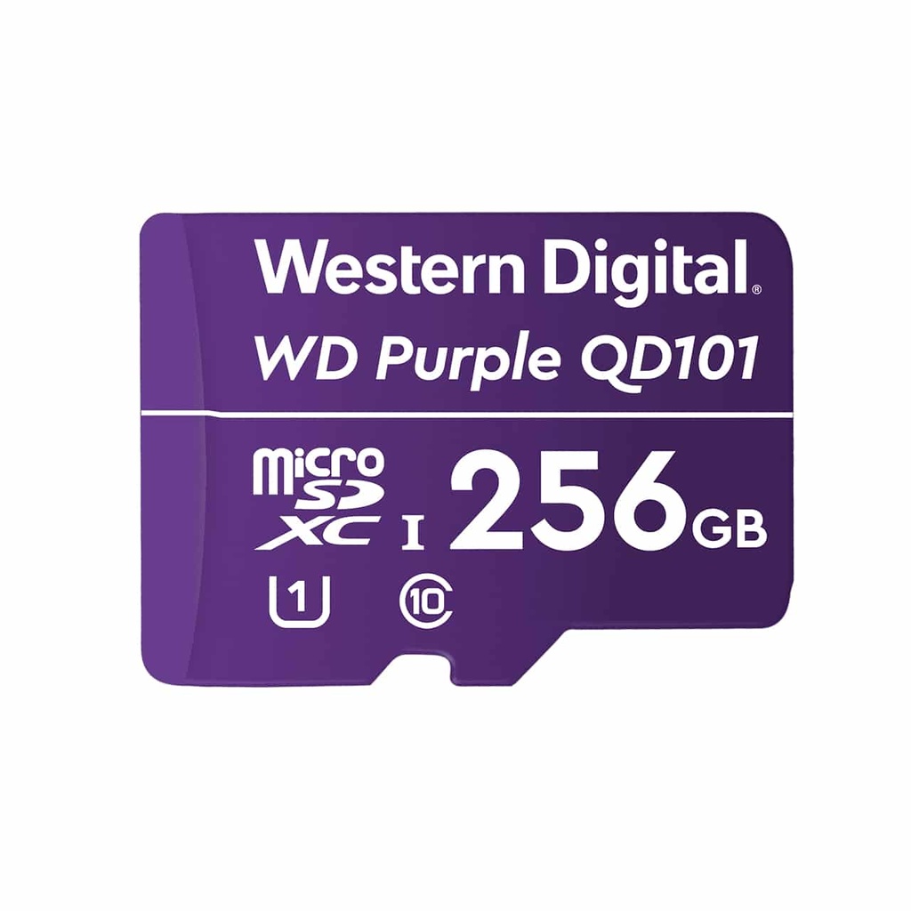 Memoria                                                                                                                                                                                           Micro Sd Wd Purple - 256gb, Clase 10, Clase De Velocidad Uhs 1 (u1)  Wdd256g1p0c
