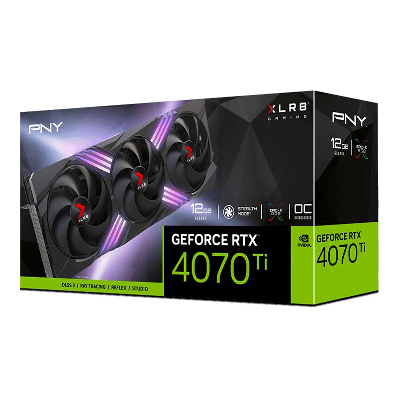 Tarjeta                                                                                                                                                                                                                                                                                                                                                                                                                                                                                                                                                                                         De Video Pny Vcg4070t12tfxxpb1-o Rtx 4070ti Oc 12gb Argb 3 Fan