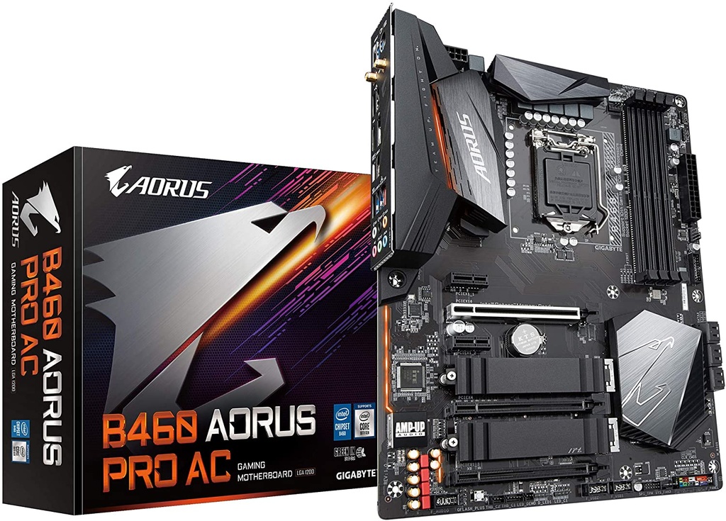 TARJETA MADRE GIGABYTE B460 AORUS PRO AC INTEL SOCKET 1200 RGB FUSION WIFI BLUETOOTH