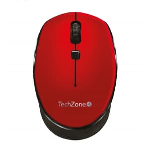 Mouse                                                                                                                                                              Basico Inalambrico Techzone - Hasta 1600 Dpi´s, 3 Botones, Textura En Rubber Color Rojo, 1 Año De Garantía.