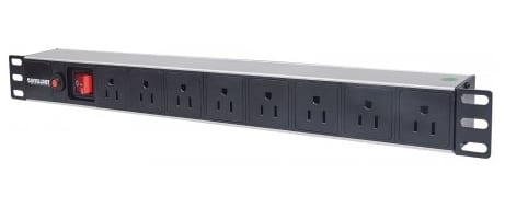 713993                                                                                                                                                   Barra Multicontacto Con 8 Salidas Para Montaje En Rack De 19" - Tipo Eu, Protección Contra Sobrecargas, Cable De Alimentación 3m