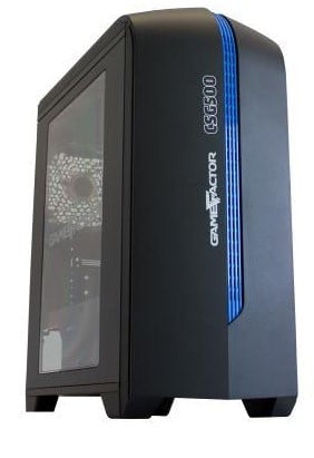 Gabinete                                                                                                                                                                                    Game Factor Csg500 Matx Neg/azul - 2xvent 120mm Led, 1x Usb 2.0, 1x Usb 3.0