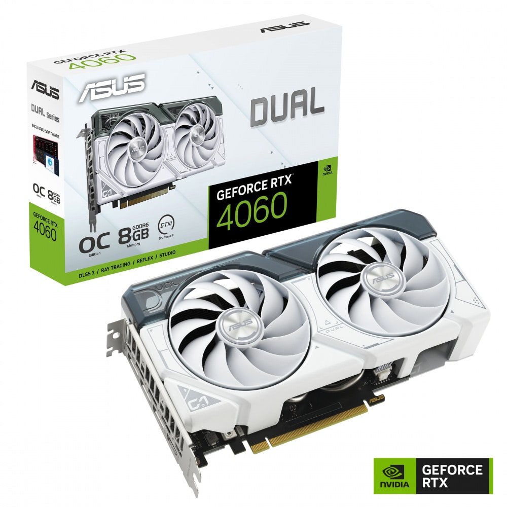 Tarjeta                                                                                                                                                                                                                                                                                                         De Video Asus Dual-rtx4060-o8g-white Ddr6/dlss3/nvidia/hdmi