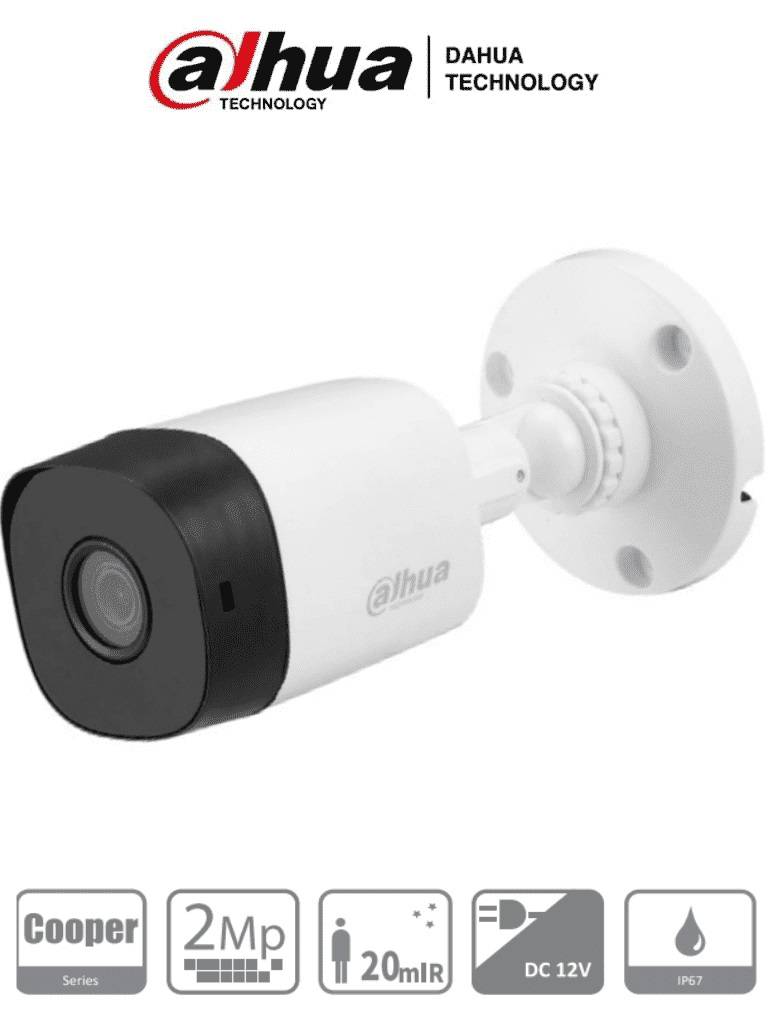 Camara  Bullet De 2mp/ 2.8 Mm/ 100 Grados/ Ir 20 Metros (dh-hac-b1a21n)