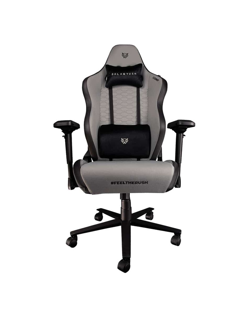 Silla                                                                                                                                             Thunder Comp Balam Rush Gamer Tela Reclinable 90-180 Piston Clase 4 Reposabrazos 4d Gray Edition -