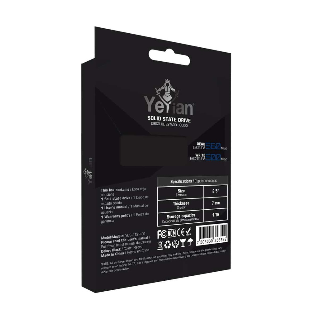 Unidad                                                                                                                                                                                                                                                                                                                                                                                                                                                                                                                                                                                                         Ssd Yeyian Valk Serie 3500 1tb Sata 3 Ycs-1tsp-012.5"