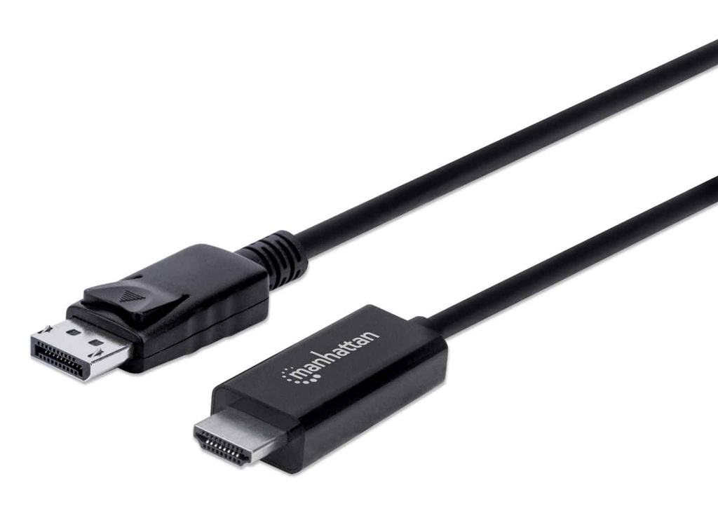 153201                                                                                                                                                                                                                                                                                                                                                                                                                                                                         Cable Displayport A Hdmi 4k - Conector Macho Dp A Hdmi Macho, Longitud 1.8 M, Color Negro.