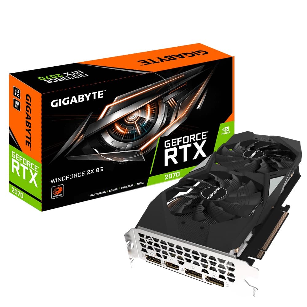 TARJETA DE VIDEO GIGABYTE NVIDIA GEFORCE RTX 2070 WINDFORCE 2X 8GB GDDR6