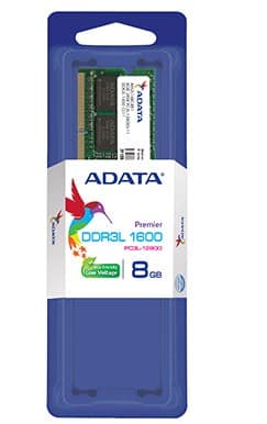 Memoria                                                                                                                                                                                              Ram Adata Pc12800 - 8 Gb, Ddr3l, 1600 Mhz, Portátil, 204-pin So-dimm