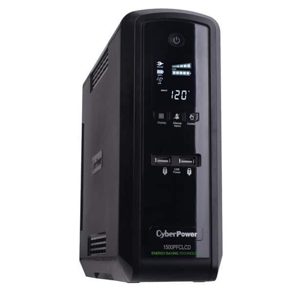 No-break                                                                                             Cyberpower Cp1500pfclcd - 1500 Va, 1000 W, 8 H, Negro