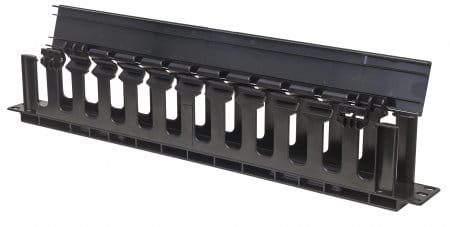 714679                                                                                                                                                                         Organizador Horizontal De Cable Para Montaje En Rack De 19 Pulgadas - 1u, Con Cubierta, Negro
