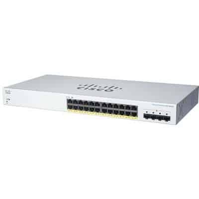 Switch                                                                                                                                                                        Cisco Cbs220-24t-4g-na - Blanco, 24 Puertos