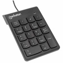 176354                                                                                                                                         Teclado Numérico Alámbrico Usb - 18 Teclas Del Mismo Tamaño Incluye Tecla De Retroceso Color Negro.