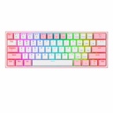 Teclado                                                                                                                                         Mecánico Redragon Fizz Pro White/pink - Blanco Y Rosa