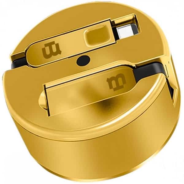 Cable  Blackpcs (ca-retractil)  V8/c Oro 1m Plastico 2.1a (cagmcpr-3)