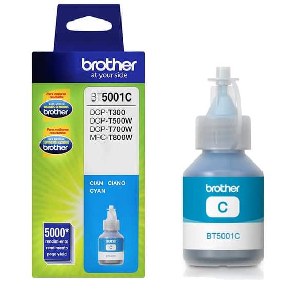 Botella                                                                                       De Tinta Brother Bt5001c Cyan 5,000 Paginas